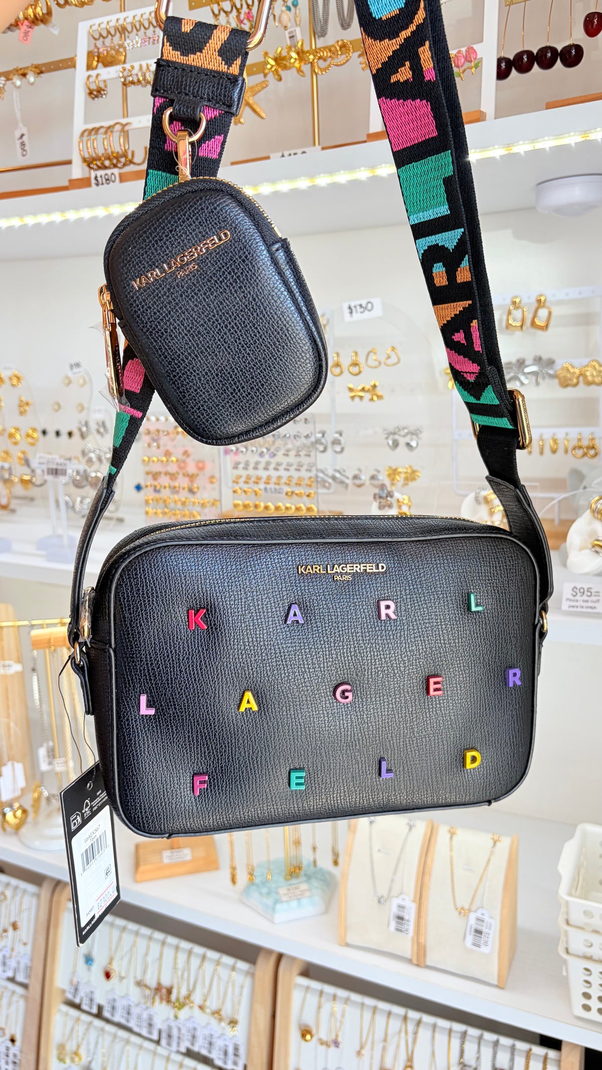 Bolsa Dama Crossbody Negra Karl Lagerfeld