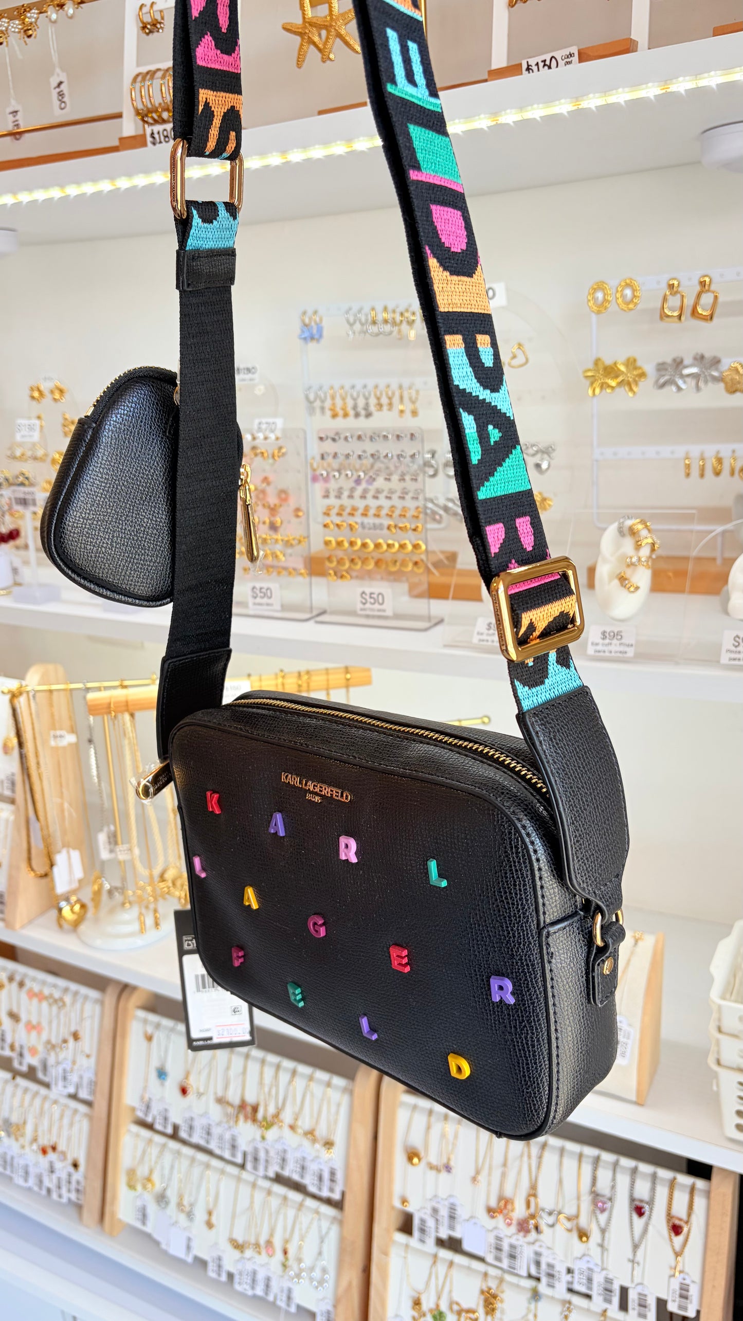 Bolsa Dama Crossbody Negra Karl Lagerfeld