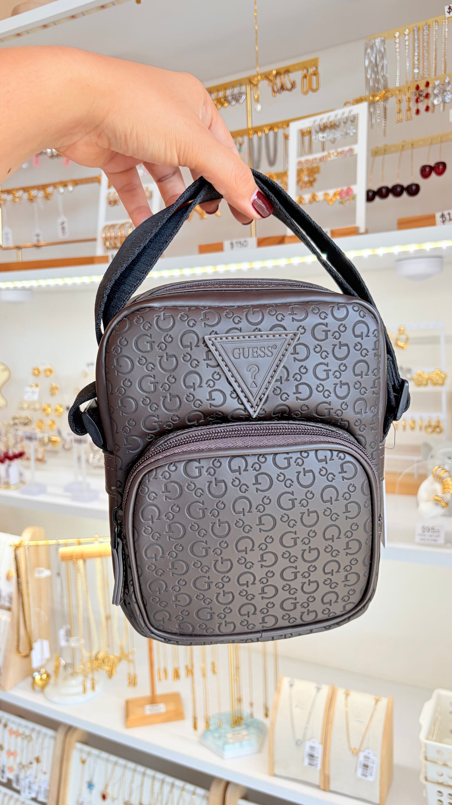 Bolsa Caballero Crossbody Chocolate Guess