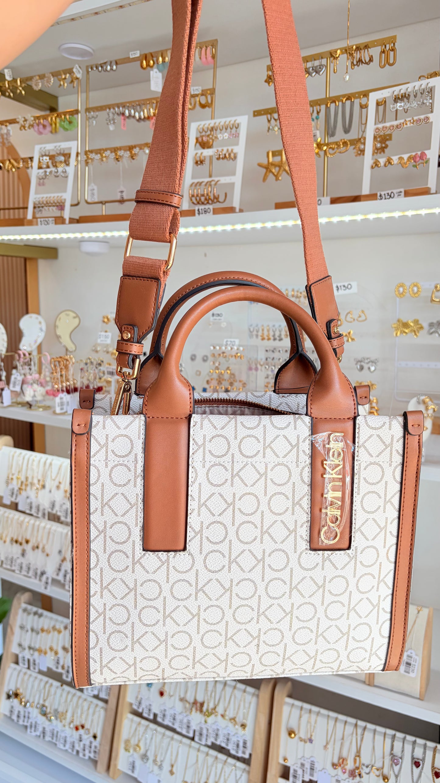 Bolsa Dama Marrón Y Vainilla Calvin Klein