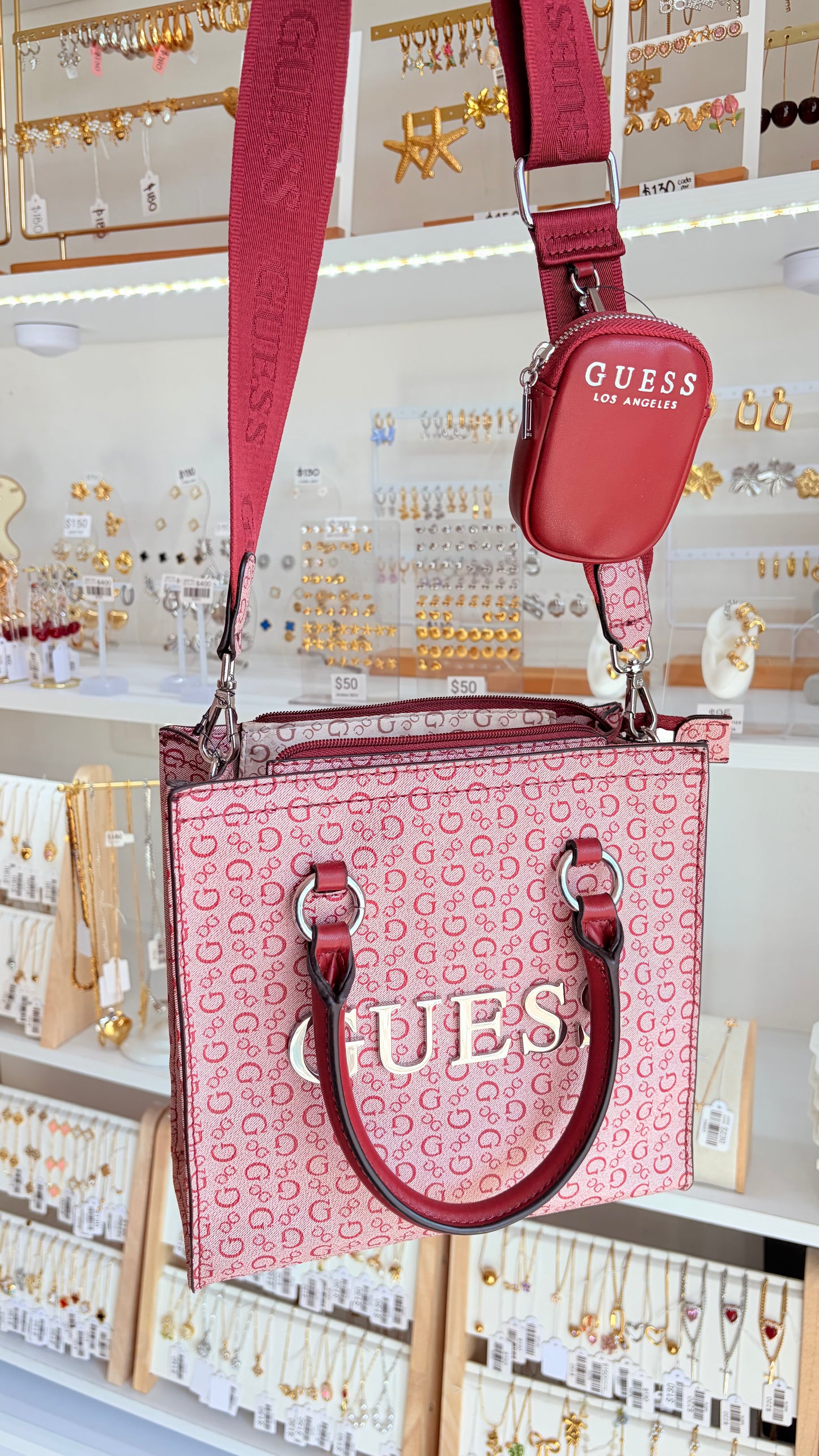 Bolsa Dama Crossbody Roja Guess