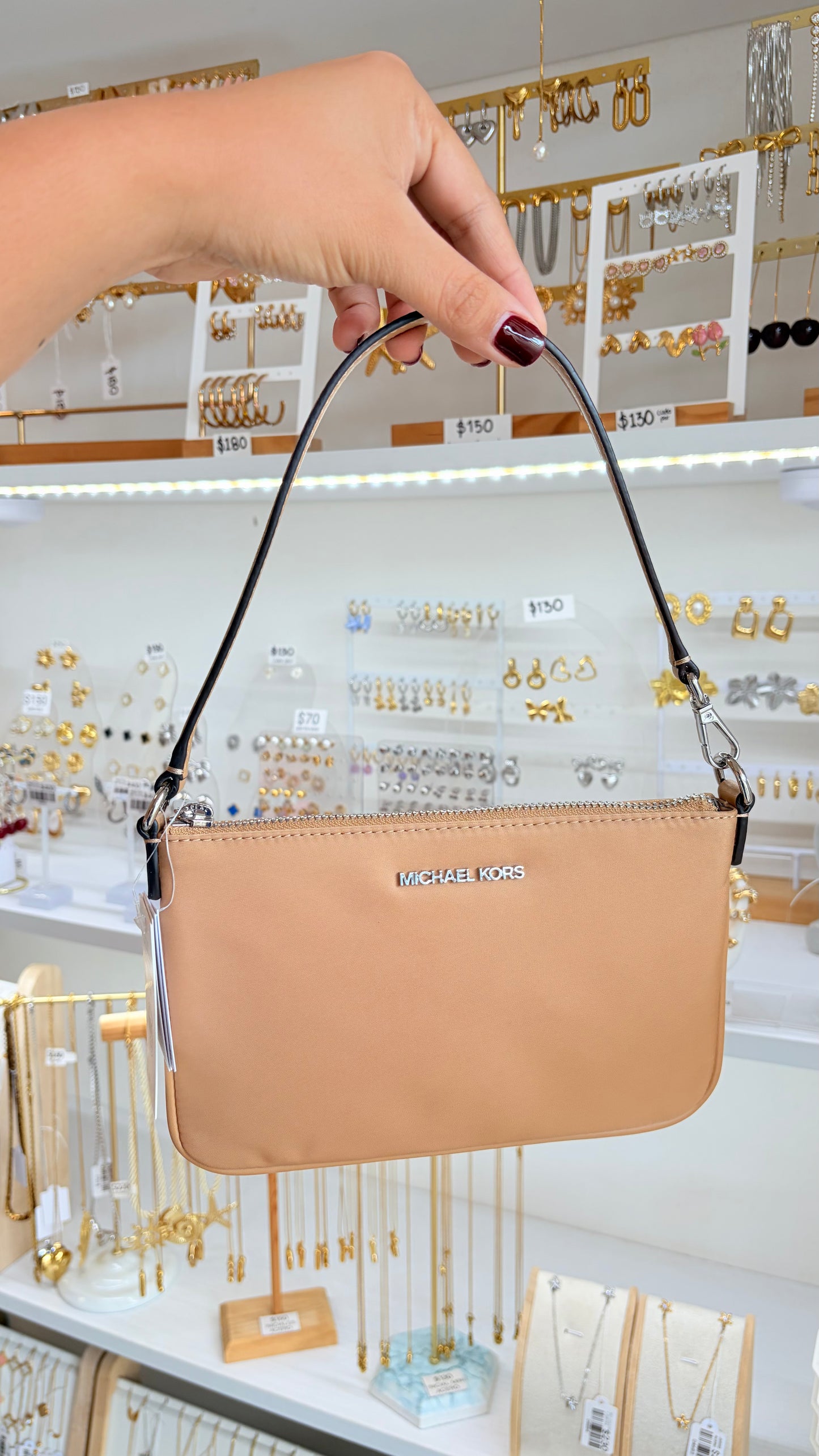 Bolsa Dama Beige De Mano Michael Kors